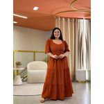 Vestido Plus Sofia Terracota