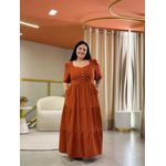 Vestido Plus Sofia Terracota