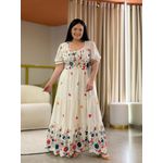 Vestido Plus Tayna Cru Linho