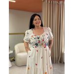 Vestido Plus Tayna Cru Linho
