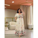 Vestido Plus Tayna Cru Linho