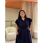 Vestido Liz Plus Azul Marinho