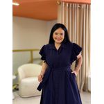 Vestido Liz Plus Azul Marinho