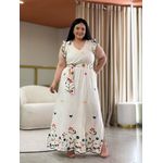 Vestido Plus Tayla Cru Linho