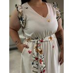 Vestido Plus Tayla Cru Linho