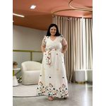 Vestido Plus Tayla Cru Linho