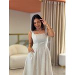 Vestido Vivian Areia E Azul