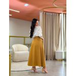 Camisa Cleo Nude E Caramelo