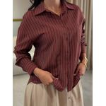 Camisa Cleo Marsala E Marrom