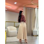 Camisa Cleo Marsala E Marrom