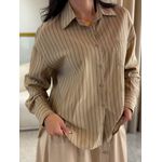 Camisa Cleo Caramelo E Marrom