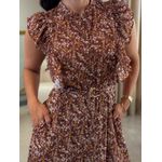 Vestido Mel Marrom Floral