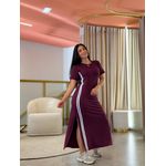 Vestido Roberta Marsala E Branco
