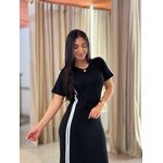 Vestido Roberta Preto E Branco