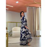 Vestido Paloma Azul Marinho E Branco