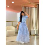 Saia Louise Azul Bebe