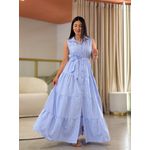 Vestido Stella Branco E Azul