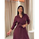 Vestido Larissa Marsala Poá