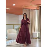 Vestido Larissa Marsala Poá