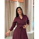 Vestido Larissa Marsala Poá