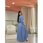 Vestido Larissa Azul Poá