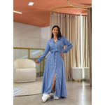 Vestido Larissa Azul Poá