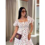 Vestido Emma Creme E Vermelho Poá