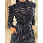 Vestido Rayssa Preto Poá