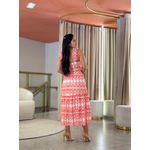 Vestido Mari Vermelho E Branco