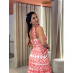 Vestido Mari Vermelho E Branco