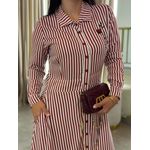Vestido Aurora Vermelho E Branco