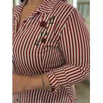 Vestido Aurora Vermelho E Branco