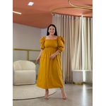 Vestido Thassia Mostarda
