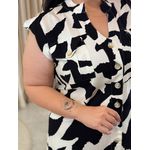 Chemise Tabata Preto E Off White
