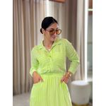 Conjunto Cecilia Verde E Off White