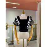 Blusa Barbara Preto E Branco