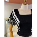 Blusa Barbara Preto E Branco