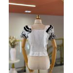 Blusa Barbara Branco E Preto