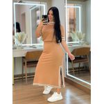 Conjunto Julia Tricot Nude e Off