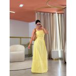 Vestido Maite Amarelo E Branco 