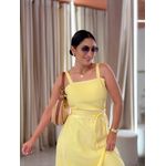 Vestido Maite Amarelo E Branco 