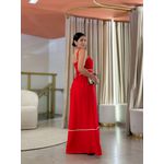 Vestido Maite Vermelho E Branco
