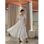 Vestido Camila Areia E Preto 