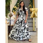 Vestido Emily Off White E Preto