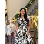 Vestido Emily Off White E Preto