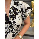 Vestido Emily Off White E Preto