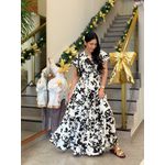 Vestido Emily Off White E Preto