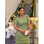 Vestido Laisa Tricot Verde Oliva