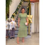 Vestido Laisa Tricot Verde Oliva