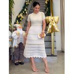 Vestido Laisa Tricot Areia